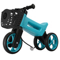 Bicicleta de echilibru cu cosulet Funny Wheels Rider SuperSport 2 in 1 Aqua/Aqua 