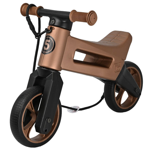 Bicicleta fara pedale 2 in 1 18 + luni pneuri si manere de cauciuc 4 nivele de reglaj pe inaltime Funny Wheels Rider
